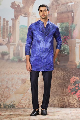 Asuka Indigo Blue Celestial Waves Kurta Set 