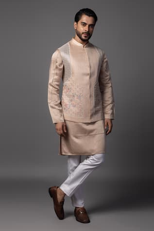 PAARSH Kasuti Butterfly Embroidered Bundi Set 