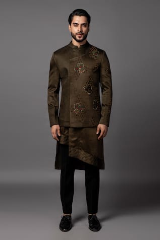 PAARSH Hexagon Embroidered Prince Coat Set 