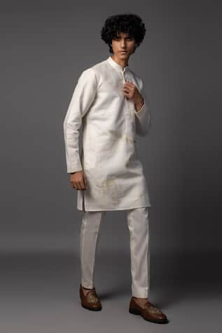 Paarsh Luxe Oriental Resham Embroidered Kurta With Pant 