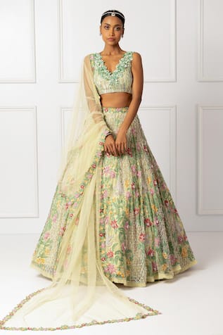 Isha Regalia Floral 3D Embellished Bridal Lehenga Set 