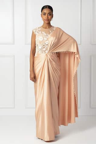 Isha Regalia Embellished Pre-Draped Saree & Bodysuit Set 