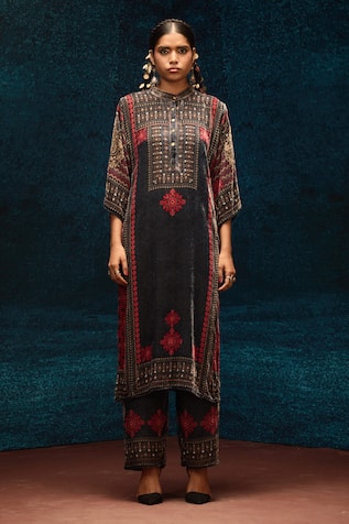Rajdeep Ranawat Ajrakh Print Long Kurta 