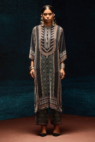 Rajdeep Ranawat Ghazala Ajrakh Print Kurta 