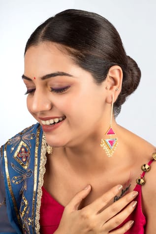 Dew Prism Thread & Pearl Danglers 