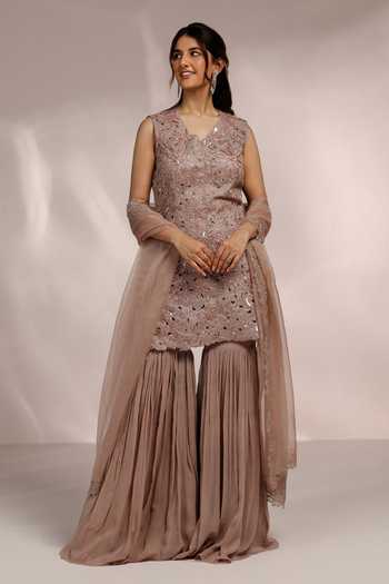 Label Moni K Bloom Cutwork Kurta Set 