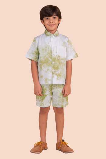 Partykles Ripple Print Shirt & Shorts Set 