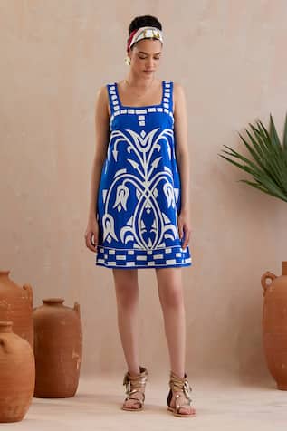 Indian Summer Story Fleur Embroidered Mini Dress 