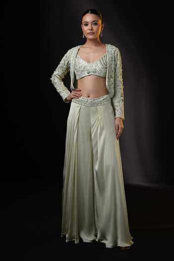 Ronak And Shruti Embroidered Jacket & Pant Set 