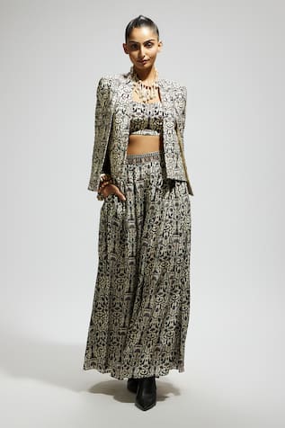SVA by Sonam & Paras Modi Boho Floral Print Jacket Set 