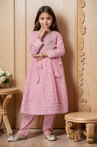 Printed Anarkali & Trouser Set 