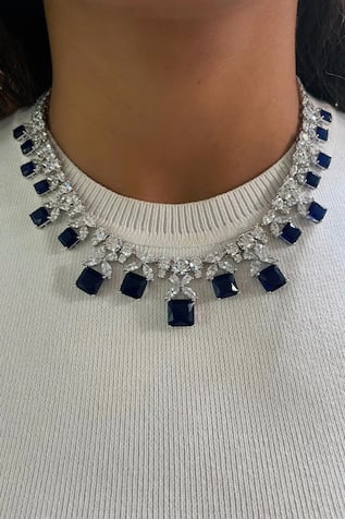 Sapphire Diamante Jewellery Set 