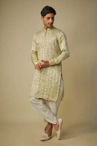 Masumi Mewawalla Stripe Jacquard Woven Kurta Set 