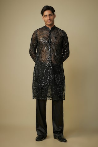 Masumi Mewawalla Sequin Embroidered Kurta & Pant Set 