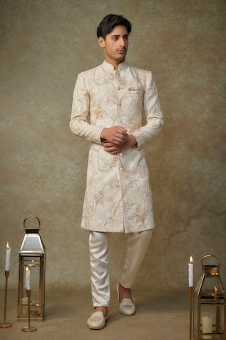 Masumi Mewawalla Paisley Embroidered Sherwani Set 