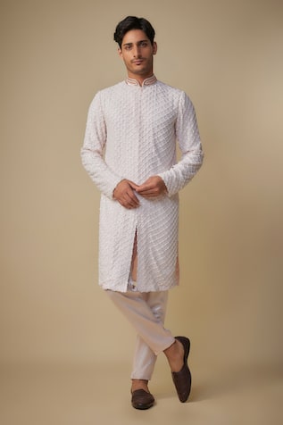 Masumi Mewawalla Sequin & Cutdana Jaal Embroidered Kurta With Pant 