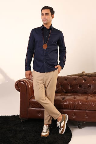 Abkasa Sergio Hexagon Motif Shirt 