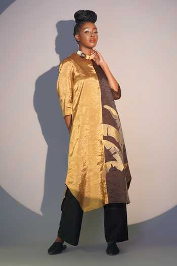 Taika By Poonam Bhagat Banana Bunch Embroidered Tunic & Pant Set 