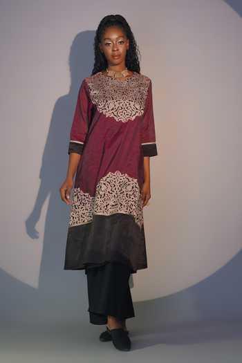 Taika By Poonam Bhagat Mukut Embroidered Tunic & Pant Set 