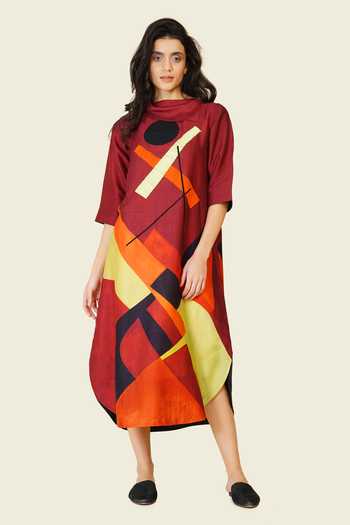 Taika By Poonam Bhagat Geometric Dori Embroidered Tunic 