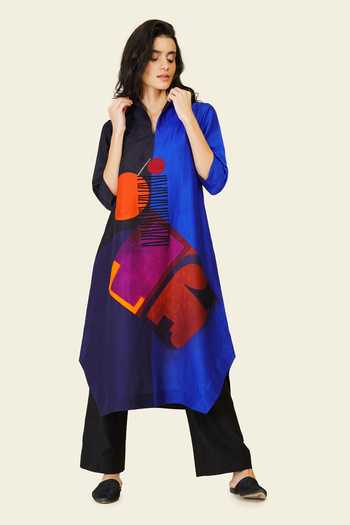 Taika By Poonam Bhagat Geometric Dori Embroidered Tunic 