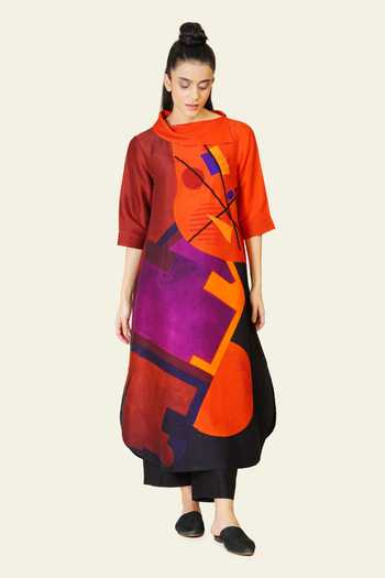 Taika By Poonam Bhagat Abstract Dori Embroidered Tunic 