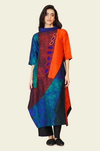 Taika By Poonam Bhagat Multicolor Abstract Printed Tunic 
