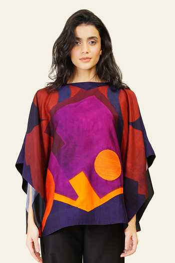 Taika By Poonam Bhagat Multicolor Abstract Print Top 
