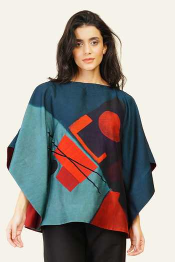 Taika By Poonam Bhagat Multicolor Abstract Print Top 