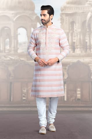Char Chaand Dori & Mirror Embroidered Kurta 