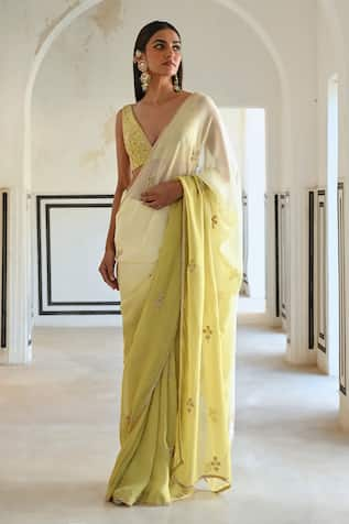 Ease Ombre Embroidered Saree With Blouse 