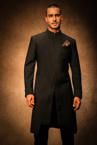 Char Chaand V Cut Hemline Sherwani 