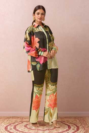 Paulmi And Harsh French Bloom Printed Shirt & Pant Set 