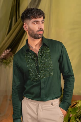 Runit Gupta Cutpipe Hand Embroidered Shirt 