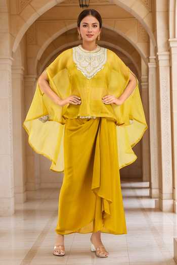 Prisho Floral Embroidered Kaftan Set 