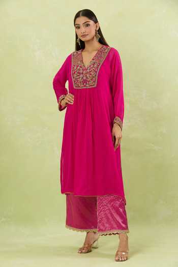 Studio A Nakshi Bloom Embroidered Kurta Set 