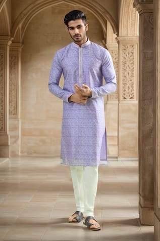 Leaf Butti Print Kurta Set 