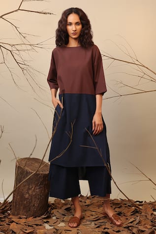 MATI Color Block Asymmetric Tunic 