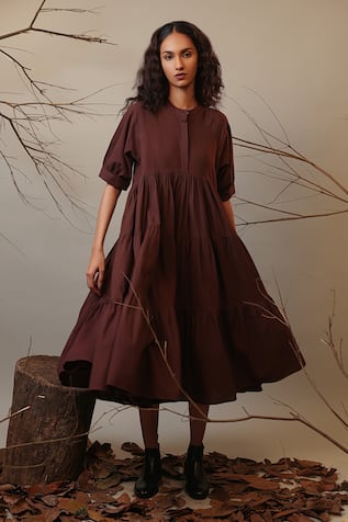 MATI Tiered Plain Dress 