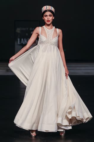 Rohit Bal Resham Floral Embroidered Anarkali & Churidar 