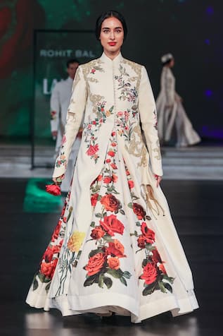 Rohit Bal Botanical Print Anarkali Set 