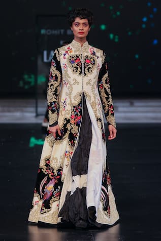 Rohit Bal Paisley Embroidered Longline Jacket 