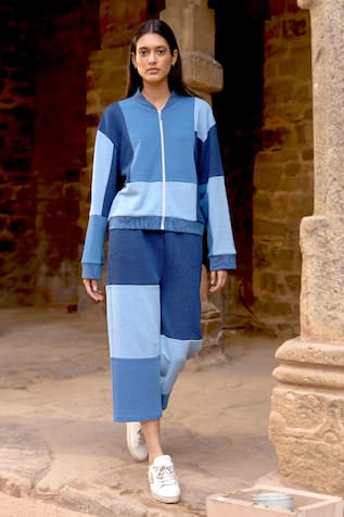 Dash And Dot Colorblocked Sweatshirt & Pant Set 