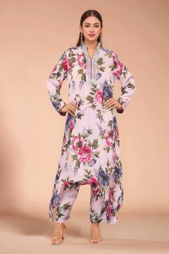 Kashmiraa Floral Print Embroidered Kurta Set 