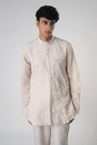 Cutdana Embroidered Shirt Kurta 