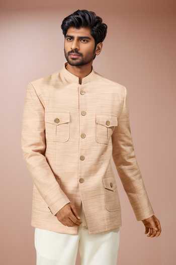 Ankita Shahabadi Linen Full Sleeve Bandhgala 