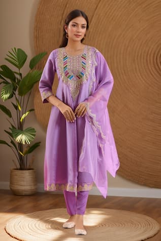 Samyukta Singhania Embroidered Anarkali Set 