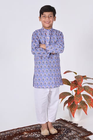 THE COTTON STAPLE Floral Print Kurta Set 