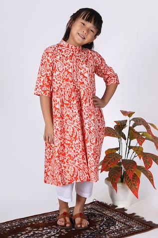 THE COTTON STAPLE Poppy Floral Print Kurta With Pant 