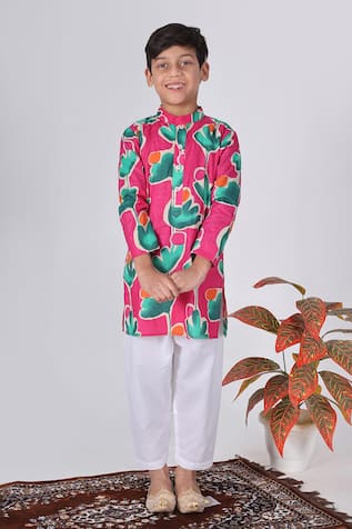 THE COTTON STAPLE Floral Print Kurta Set 